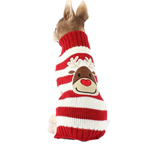 HAPEE Pet Holiday Cartoon Elk Dog Sweater