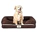 Chester Small Dog Bed - Orthopedic Memory Foam Mattress, Calming Couch, Wall Rim Pillow, Water Resistant, Washable Cover, Non-Slip, Cocoa Brown