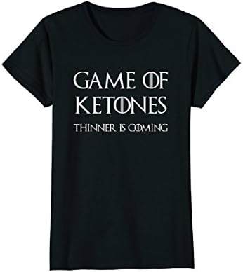 Womens Game of Ketones T-shirt Tee Keto Diet shirt Medium Black