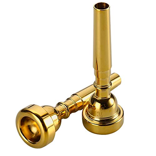 ACCOCO 3C/5C/7C Trumpet Mouthpiece, Copper Material Trumpet Accessories Parts, Gloden Plate(3 Pack)