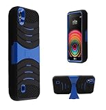 LG X Power Case, LG K6P Case, Allmet Blue Premium Rugged 3 In 1 Armor Hard Kickstand Protective Case For LG X Power K210 / K6P