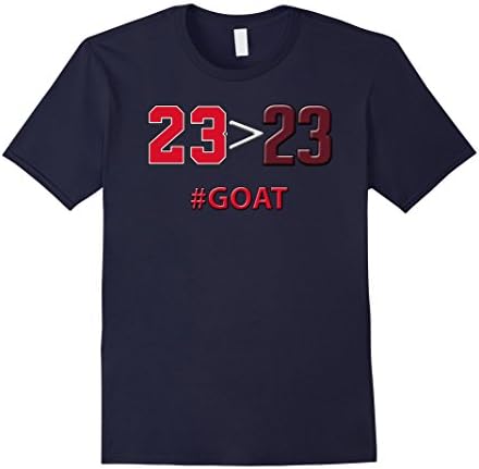 Mens 23 Is Greater Than 23 #GOAT Basketball T-Shirt Small Navy