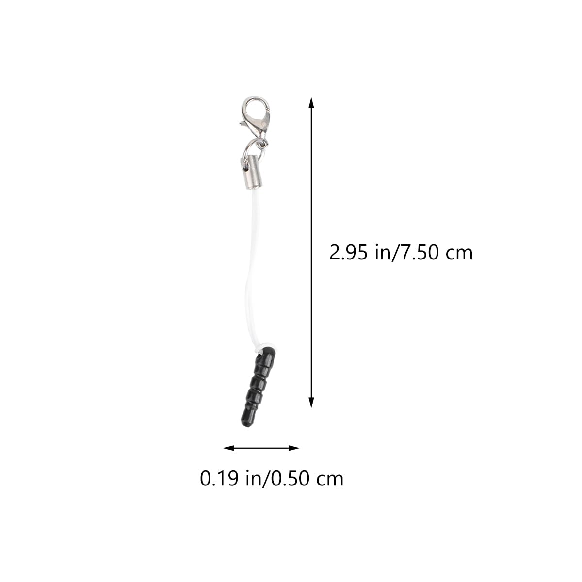 15pcs Dust Plug Charm Straps with Dust Plugs Lobster Clasps DIY Earphone Jack Accessories Cell Charms (Random Color)