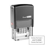ExcelMark A5260 Custom Self-Inking Rubber Dater Stamp