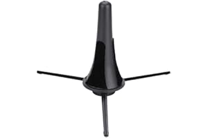 JIAYOUY Liyafy Portable Clarinet Stand Holder Metal Tripod Holder Stand Foldable Support 3-Leg Stand Wind Instrument Accessory Black