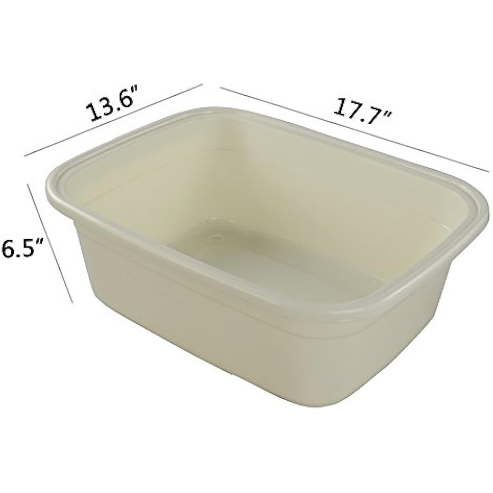 18 Dish Racks Quart Large Wash Basin, Plastic Pan, Pack Of 3 Kitchen