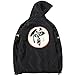 Allonly Men's Fashion Dragon ToTem Hoodie Zip-up Chinese Letter Windbreaker Jacket,Black,US Large (Tag 2XL)