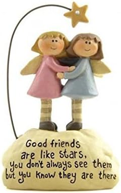 Heaven Sends Good Friends Gift Ornament with Angel Wings and Star