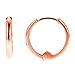 Ritastephens 14k Solid Rose Pink Gold Mini Huggies Hoops Earrings 1.5x9 Mm