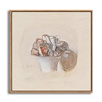 Framed Canvas Wall Art Metaphysical Still Life with Triangle by Giorgio Mordian Canvas Prints Home Artwork Decoration for Living Room,Bedroom - 16x16 inches