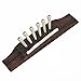Leegoal Acoustic Guitar ABS Plastic Bridge Pins (Ivory Black Dot,6pcs)