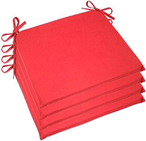 Cozy Chair Set Of 4 Outdoor Memory Foam Chair Cushions With Ties Pads Seat Ties For Patio Decor Lounge &amp; Lawn Furniture