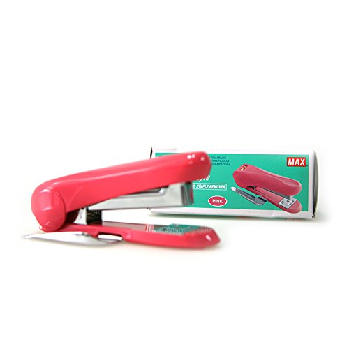 Max Stapler(Pink) with Remover, 30-Sheet stapling Capacity