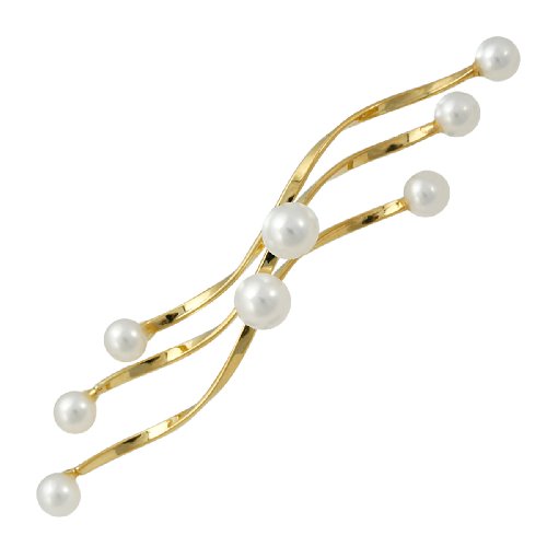 Bella Donna Damenbrosche 333/000 Gelbgold mit Perlen 634190