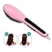 Hair Straightener Brush Ceramic Heating Hair Straightening Brush Temperature Display Anti-scald Effective Hair Comb Pink Color Available