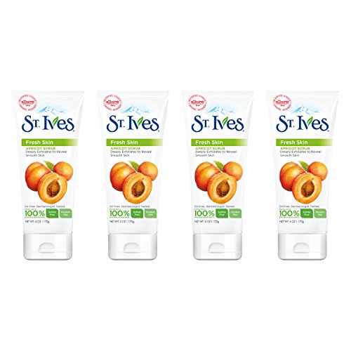 St. Ives Fresh Skin Face Scrub, Apricot 6 oz, 4 Count