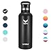 Vmini Water Bottle - Standerd Mouth Stainless Steel & Vacuum Insulated Bottle, New Straw Lid with Wide Handle, 22 oz