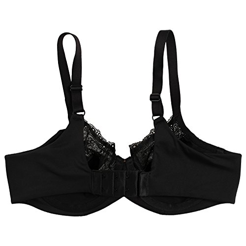 Ekouaer Full Coverage Minimizer Bras for Large Breasted Women (Black