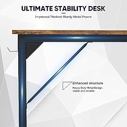 DUMOS 55 Inch Office Computer Desk Modern Simple