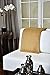 JCV Group Hotel Elements Luxurious Softness Extra Comfy Velvet Throw Blanket, 50x60 (Mustard)