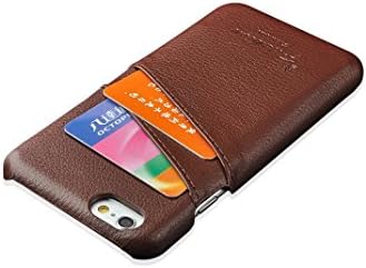 iPhone 6/6s Wallet Case by Faddist Fashion – Retro Lychee Genuine Leather – Black or Brown Protective Case - 2 Card Holder Slots