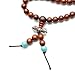 Top Plaza Unisex 108 Natural Wood 6mm 8mm Beads Bracelet Meditation Buddhist Rosary Mala Necklace (6mm Cat's Eye Sandalwood #1)