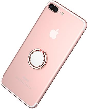 Phone Ring Holder, Kids Partner Beautiful Mobile Phone Ring Stand with Small Mirror-Grip 360°Universal for iPhone 7/7 Plus, 6s Plus/ 6s,Samsung S7, S7 Edge, S6,and Other Smartphones (Rose Gold)