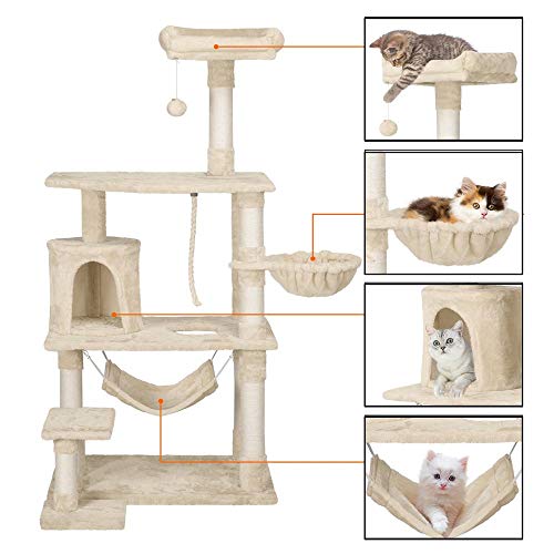 Yaheetech 63.5in Extra Large Cat Tree Condo with SisalCovered
