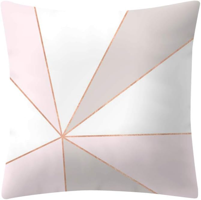 KUKICAT Rose Gold Pink Cushion Cover Square Pillowcase Home Decoratio