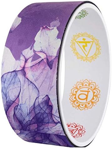 Natural Rubber Suede Printed Yoga Wheel, Yoga Pilates Wheel and Dharma Wheel to Improve Back Pain and Expand Body Flexibility