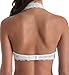 Floral Lace Halter Bra Bralette (L, White)