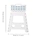 KARMAS PRODUCT Super Strong Folding Step Stool 15 in Portable Carrying Handle for Adults and Kids.Great for Kitchen White