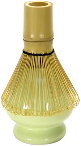 KENKO - Matcha Whisk (Chasen) + Whisk Stand - GREEN - Ceramic Holder for Bamboo Matcha Chasen - Best Japanese Matcha Tea Set Accessories! by Kenko Tea