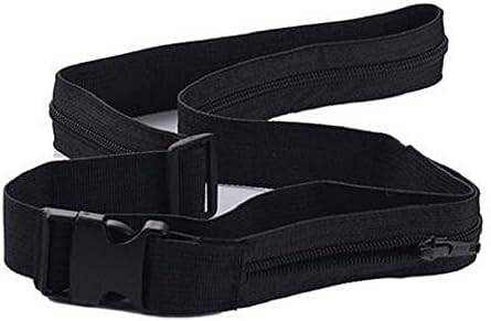 Travel Security Belt, Hidden Money Pocket Pouch, Non-Metal Buckle, Anti-Theft Wallet
