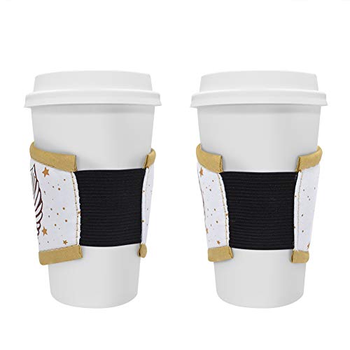ABCKEY Insulated Cotton Reusable Cup Sleeves for Coffee Tea Cold Drinks,Cup Sleeves for Hot Drinks (Coffee) - Thumbnail 5