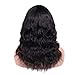 Quantum Love Body Wave Human Hair Wigs with Bangs Brazilian Virgin Human Hair Wigs Glueless Remy Human Hair Natural Color Wig for Women