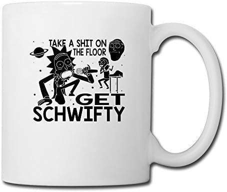 White Rick And Morty Inspired Get Schwifty Photo Mugs Big Coffee Mug by QAWS