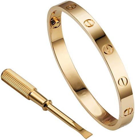 QUEEN JULIA Gold Bracelets for Women Couples Bracelets Titanium Steel Love Bracelet Pulseras de Mujer Valentines Wedding