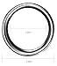 Beauty Molly Stainless Steel Penis Male Cock Rings, 1.96 inch