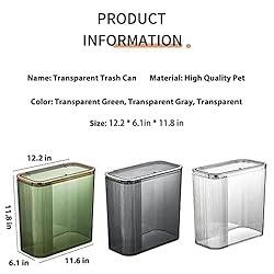 Aiabaleaft Transparent Trash can