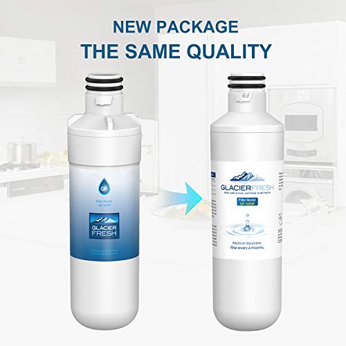 GLACIER FRESH Water Filter LT1000P Replacement for LG Refrigerator, Compatible with LG LT1000P