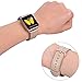 JSGJMY Compatible for Iwatch Band 38mm 40mm S/M Women Genuine Leather Loop Replacement Strap Compatible for iWatch Series 4 (40mm) Series 3 2 1 (38mm),Khaki with Rose Gold Clasp