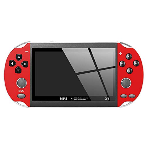 Cywulin Handheld Game Console, Built-in 800 Classic Video Arcade Games Player Portable Gameboy 4.3 Inch Large Screen 8GB System Multiple File Formats, Birthday Presents Kids Children Adults (Red) - Thumbnail 2