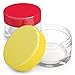 Small Size Empty Travel Jars - with Lids for Makeup, Lotion, Cream, Lip Balm and other Cosmetics, Sample Containers for Travel and Home