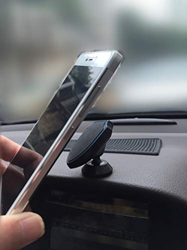 Villagepageme Car Magnetic Mount Stand,Universal Smartphone Compatibility with Strong Magnetic Technology 360° Rotating Holder for Cell Phone PDA GPS (Black, 3.94.9cm)