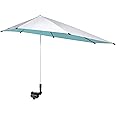 G4Free UPF 50+ Height Adjustable Chair Umbrella with Universal Clamp for Beach Chair, Golf Cart, Wheelchair, Stroller, Bleacher, Patio (Lake Blue)