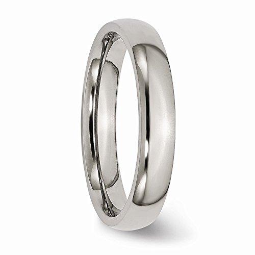 Chisel Titanium 4mm Polished Band - Size 7.5 - Thumbnail 3