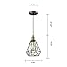 YOBO Lighting Vintage Oil Rubbed Bronze Polygon Wire Pendant Light Art Deco