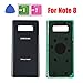 Back Glass Cover Battery Door Replacement for Samsung Galaxy Note 8 N950 (Black)