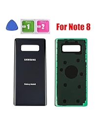 Reemplazo de la tapa de la batería de la cubierta posterior de vidrio para Samsung Galaxy Note 8 N950 (Negro)